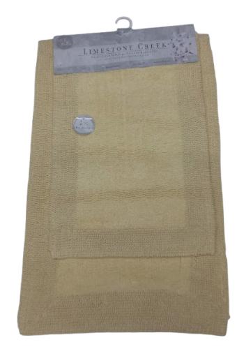 RUG SET YELLOW RIANDE BATH 17x24