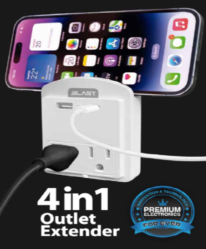 Dual-Port USB Charger Outlet (USB-A & USB-C)
