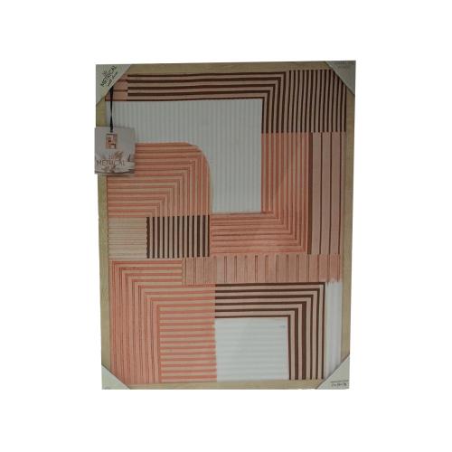 FRAMED 3D METRICAL ART WARM TONES I