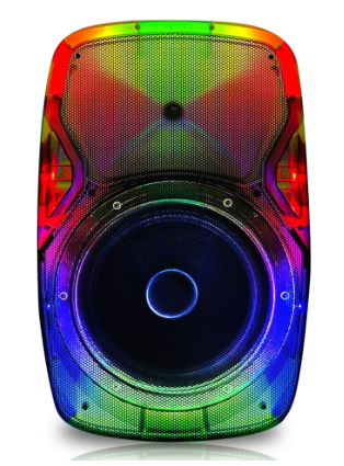 TopTech Star-115 15-Inch Portable Bluetooth Speaker with Flame Lights & High-Power Sound