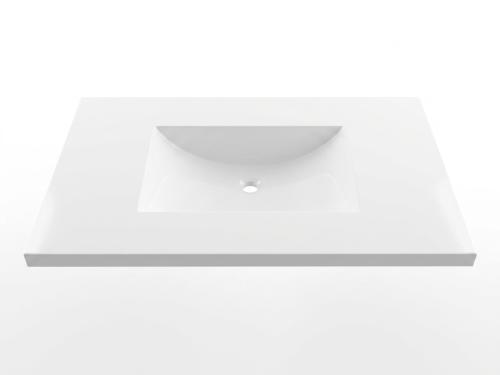 Vanity Top, 22 x 37, Solid White