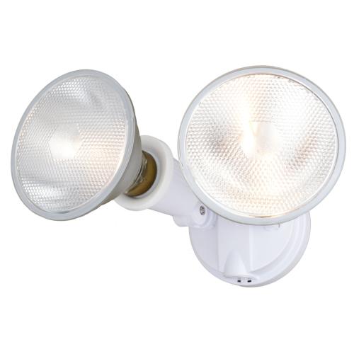 OUTDOOR2LIGHT WHT SECURITY FLOOD WALL SWITCH CONTROLLED