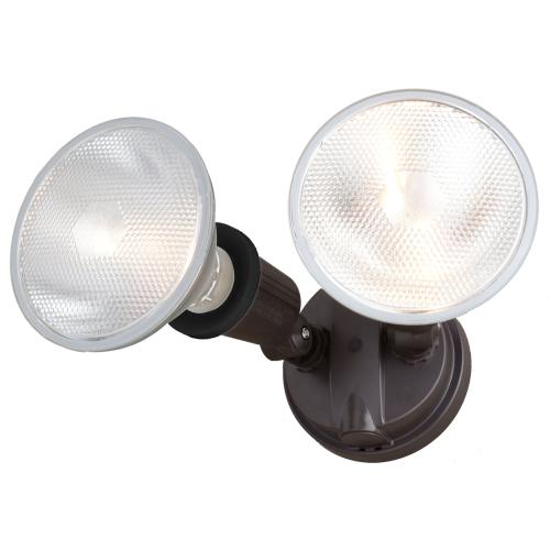 OUTDOOR 2LIGHT BRONZE SECURITY FLOOD WALL SWITCH CONTROLLED