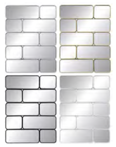 Stacked Tiles Decorative Mirror (Assorted)