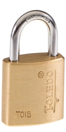 Toledo Brass Keyed Padlock Keyed Alike 18 mm
