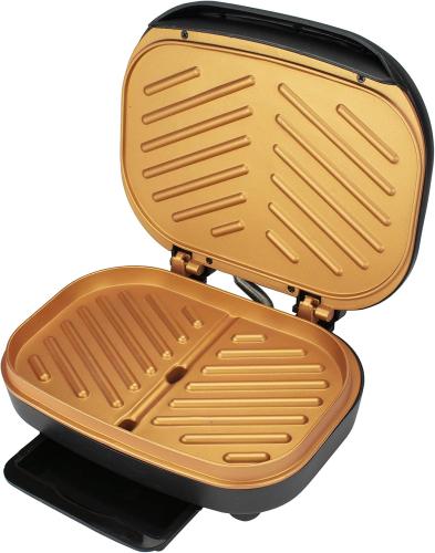 GRILL INDOOR ELEC COPP & PANINI PRESS BLK