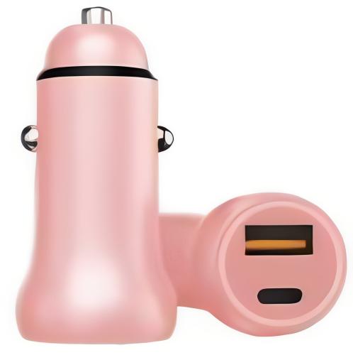 USB Type C Car Charger, Rose Gold