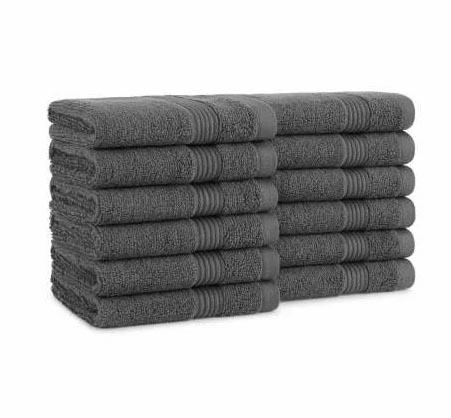 WASH CLOTH DARK GREY 13X13