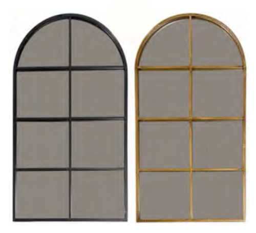 Arch Metal Window Pane Mirror (Assorted)