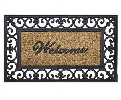 MAT WROUGHT FLEUR De LIS 18x30