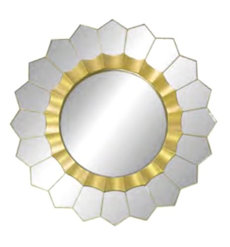 MIRROR 22" SUNBURST DECORATIVE IN GOLD