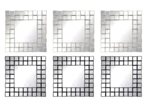 MIRROR ICY CUBES-3PC 10IN SET