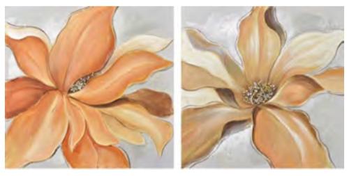 CANVAS 2PC SET TANGERINE DREAMS 24"X24"