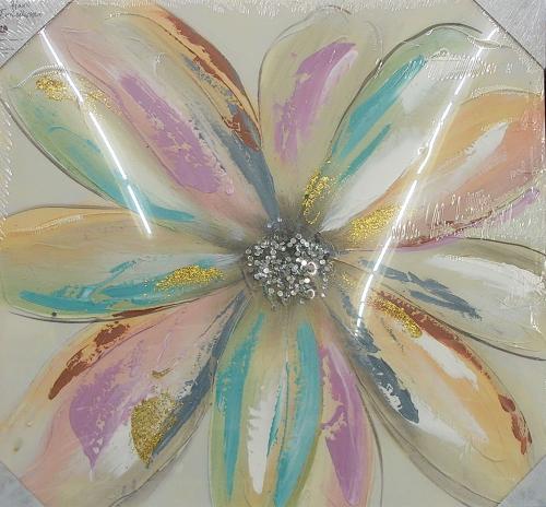 CANVAS PASTEL PETALS EMBELLISHED