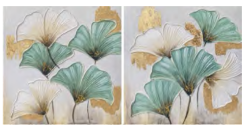 Ginko Leaf Oil Canvas (Assorted)