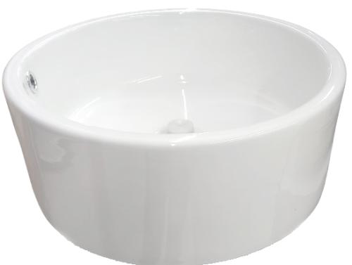 BASIN CYLINDA ART WHT 16 3/8x16 3/8X6-5/8"