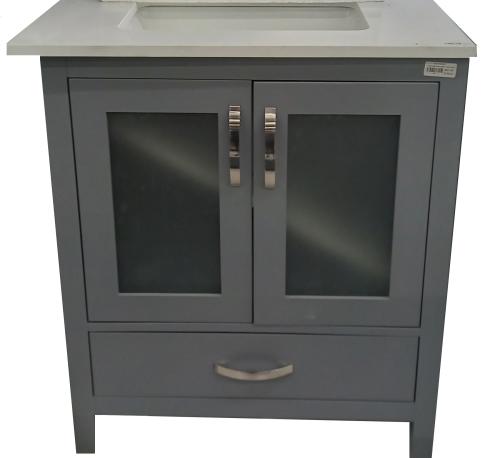 BATHROOM VANITY BERLIN 2DR 1DRW ROCK GREY
