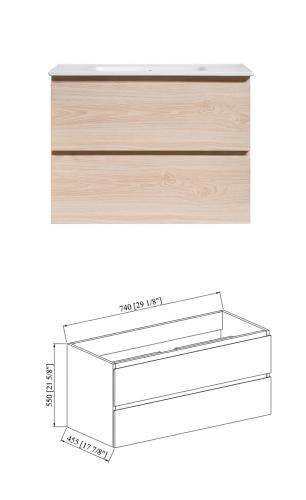 BATHROOM VANITY NEW YORK 19"X30" PVC