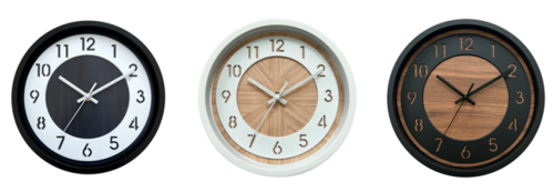 10'' Two Toned Raised Border Clock (Assorted)