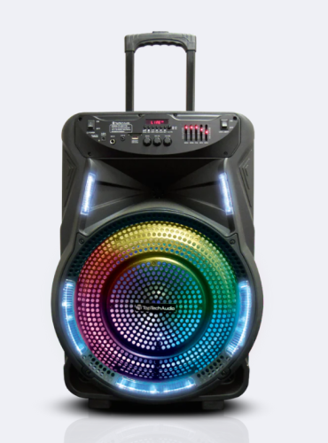 15" Rechargeable 5000W Bluetooth Party Speaker with LED & Microphone