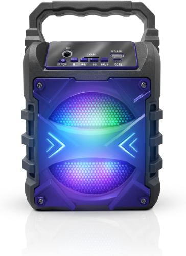 Portable 4" Rechargeable Bluetooth Speaker 500W, LED & USB