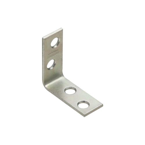 National Hardware V115 Series N113-134 Corner Brace, 1-1/2 in L, 5/8 in W, 1-1/2 in H, Steel, Zinc