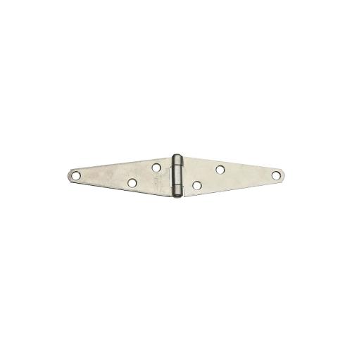 National Hardware N127-969 Strap Hinge, 1.61 in W Frame Leaf, 0.08 in Thick Leaf, Steel, Zinc, Wall, 60 lb