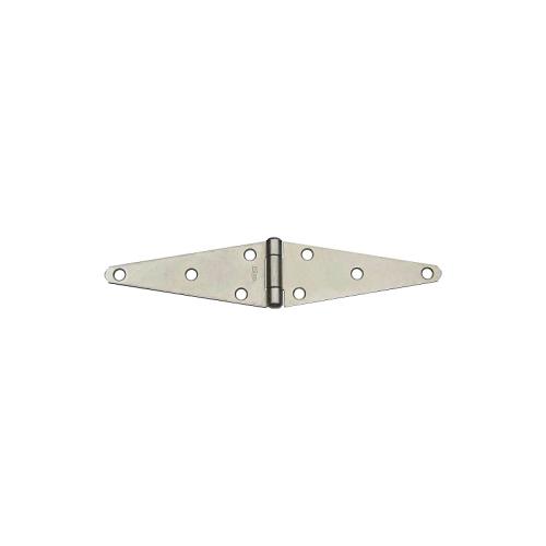 National Hardware N128-074 Strap Hinge, 2.43 in H Door Leaf, 5.72 in, 0.01 in Thick Leaf, 5.72 in H Frame Leaf, 11.47 in