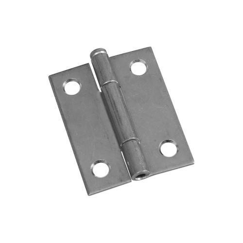 National Hardware N141-838 Narrow Hinge, 2 in W Frame Leaf, 0.056 in Thick Frame Leaf, Steel, Zinc, Loose, Removable Pin