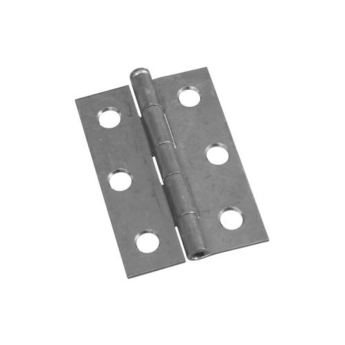 National Hardware N141-945 Narrow Hinge, 2-1/2 in W Frame Leaf, 0.056 in Thick Frame Leaf, Steel, Zinc, 20 lb