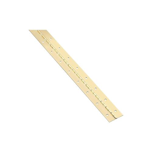 National Hardware V570 Series N148-304 Hinge, Brass, 1-1/2 in W, Continuous Hinge