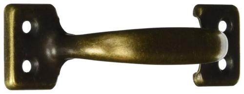 National Hardware N164-848 Bar Sash Lift, 4 in L Handle, Steel, Antique Brass