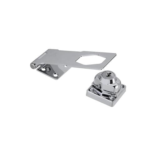 National Hardware V827 Series N183-780 Hasp Lock, 6 in L, Brass/Steel, Chrome-Plated, Keyed Differently