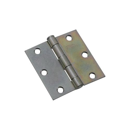 National Hardware N195-651 Broad Hinge, 3 in W Frame Leaf, 0.08 in Thick Frame Leaf, Cold Rolled Steel, Zinc, Mortise