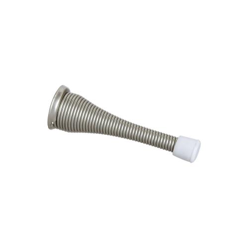 National Hardware N331-140 Door Stop, 3-43/64 in L, 3 in Projection, Rubber/Steel, Satin Nickel