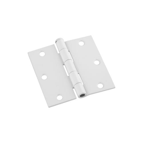 National Hardware N830-335 Square Corner Door Hinge, 3-1/2 in W Frame Leaf, 3-1/2 in H Frame Leaf, Cold Rolled Steel