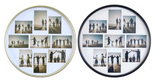 20'' Round Photo Collage With 9 Openings (Assorted)