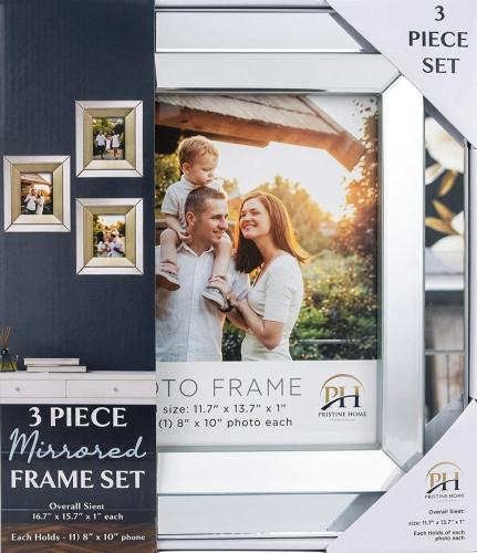 3 Piece Mirrored Photo Frame
