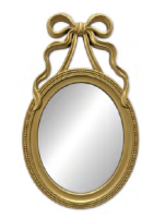 Oval Mirror With Ribbon Bow