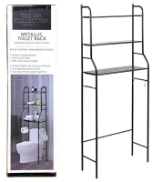 Metal Toilet Rack With Towel Hook & Toilet Paper Holder
