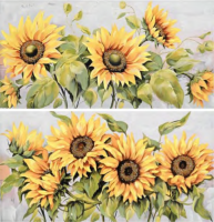 Embellished Sunflower Canvas, Assorted