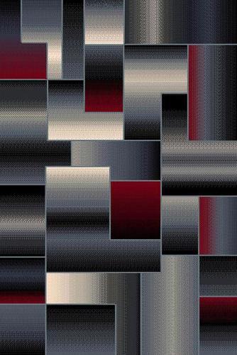 Trendz 861 Area Rug, Lava, 5 Ft x 7 Ft
