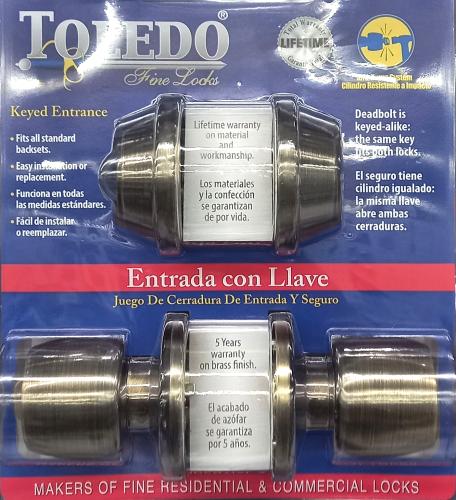 DEADBOLT/KNOBSET DOUBLE CYLINDER