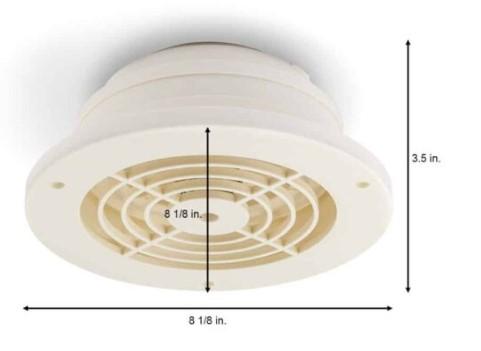 Dundas Jafine SEVZW Soffit Exhaust Vent, 3-1/2 in L, White