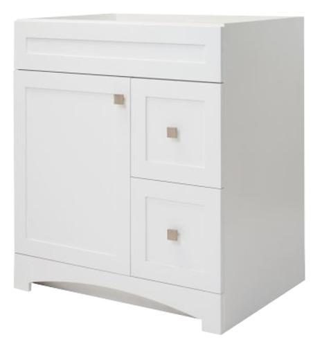 30"X21" Vanity Flat White 2-Drawer