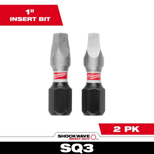 MILWAUKEE INSERT BIT SQ RECESS#3