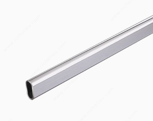 OVAL CLOSET ROD 8' CHROME