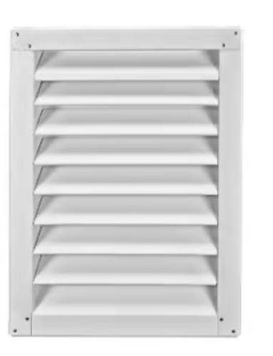 12"X18"FLUSH GABLE LOUVRE WHITE
