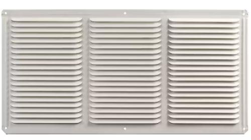 16" X 8" WHITE SOFFIT VENT C/W