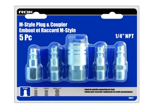ROK 5PCS M-STYLE PLUG/COUPL SET